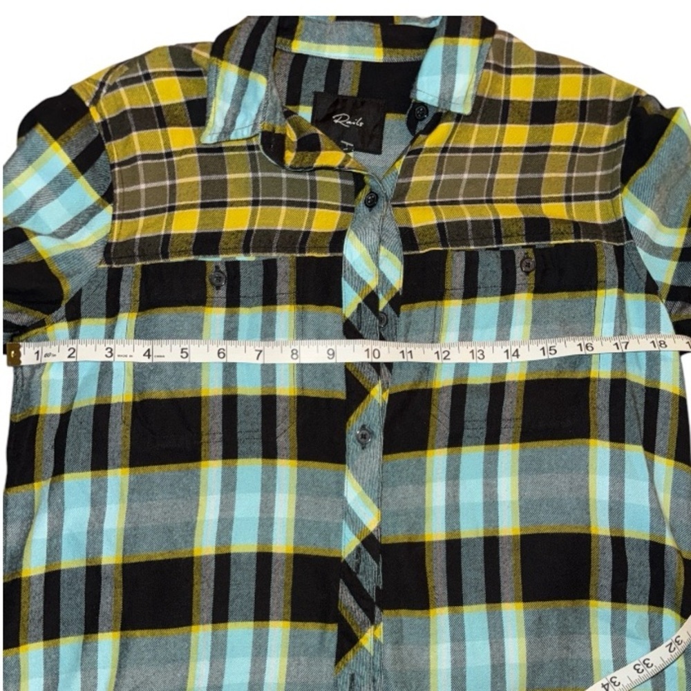 Rails Brando Plaid Button Down Sky Mixed Flannel … - image 16